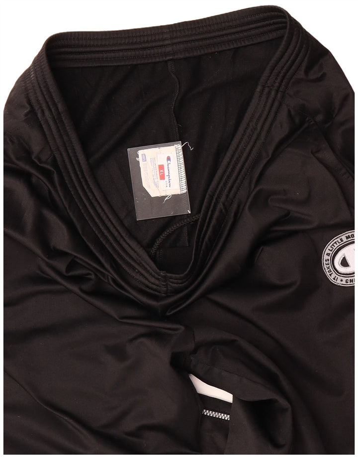 CHAMPION Mens Tracksuit Trousers Joggers XL  Black Polyester