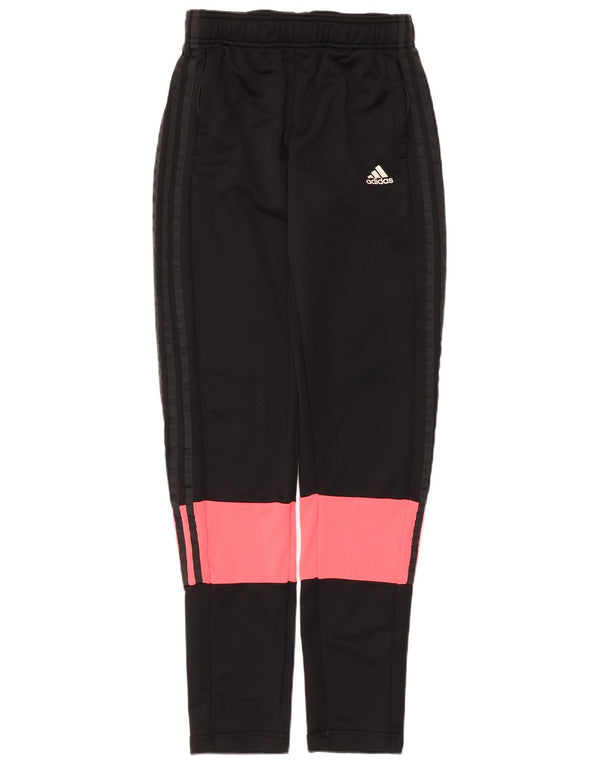 Adidas Boys Aeroready Tracksuit Trousers 15-16 Years Black Colourblock