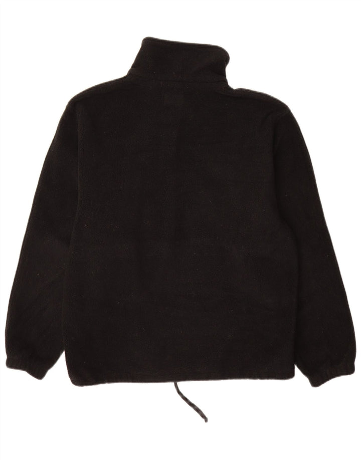 Aesse Mens Zip Neck Fleece Jumper Medium Black Polyester