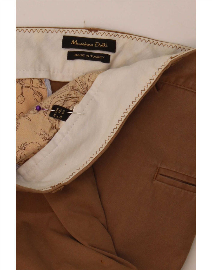 Massimo Dutti Womens Slim Chino Trousers EU 40 Medium W30 L30 Beige
