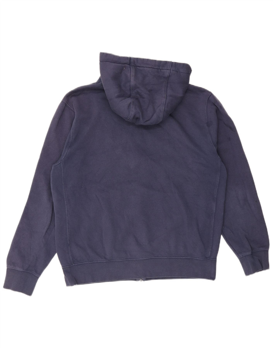 NIKE Mens Zip Hoodie Sweater Medium Navy Blue Cotton