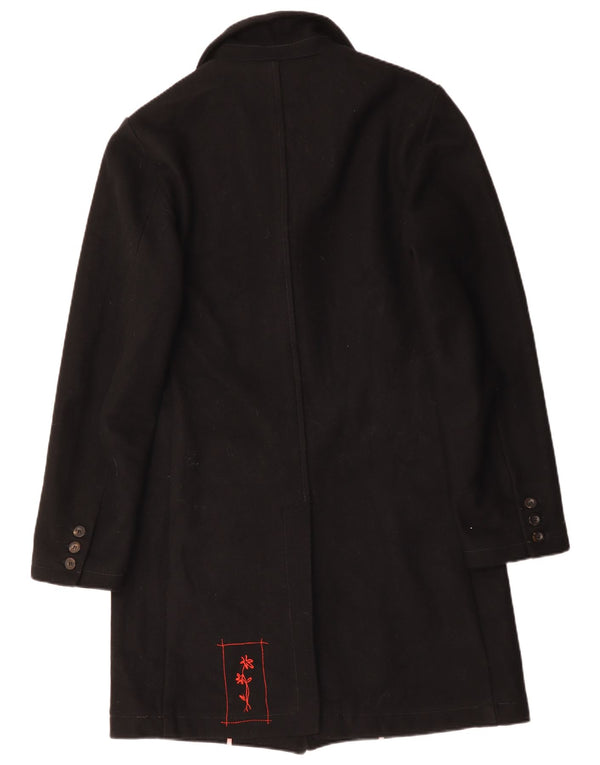 Zu Elements Womens Overcoat UK 18 XL Black Wool
