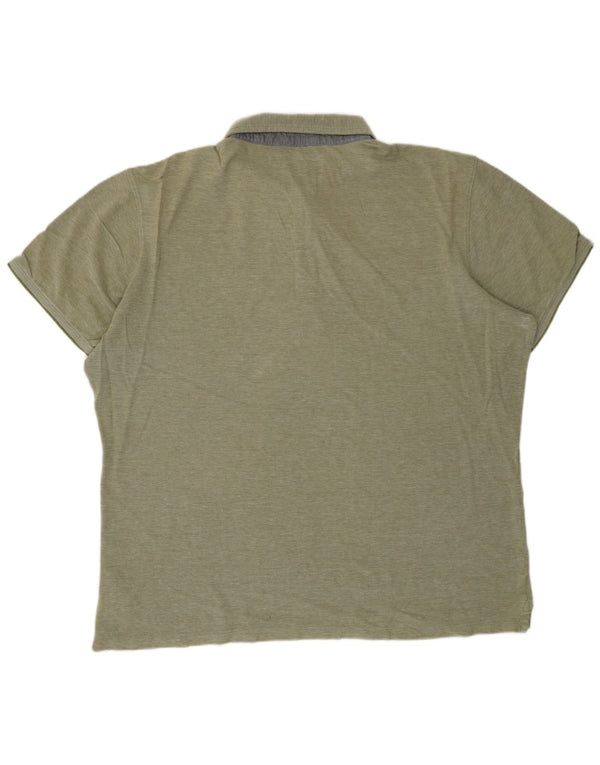 TIMBERLAND Mens Slim Fit Polo Shirt 3XL Green Cotton