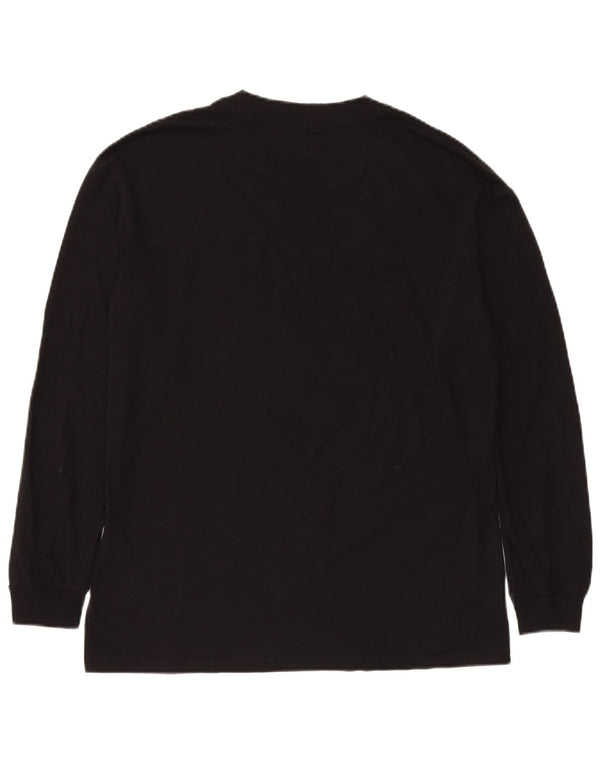 JACK & JONES Mens Top Long Sleeve Small Black Cotton