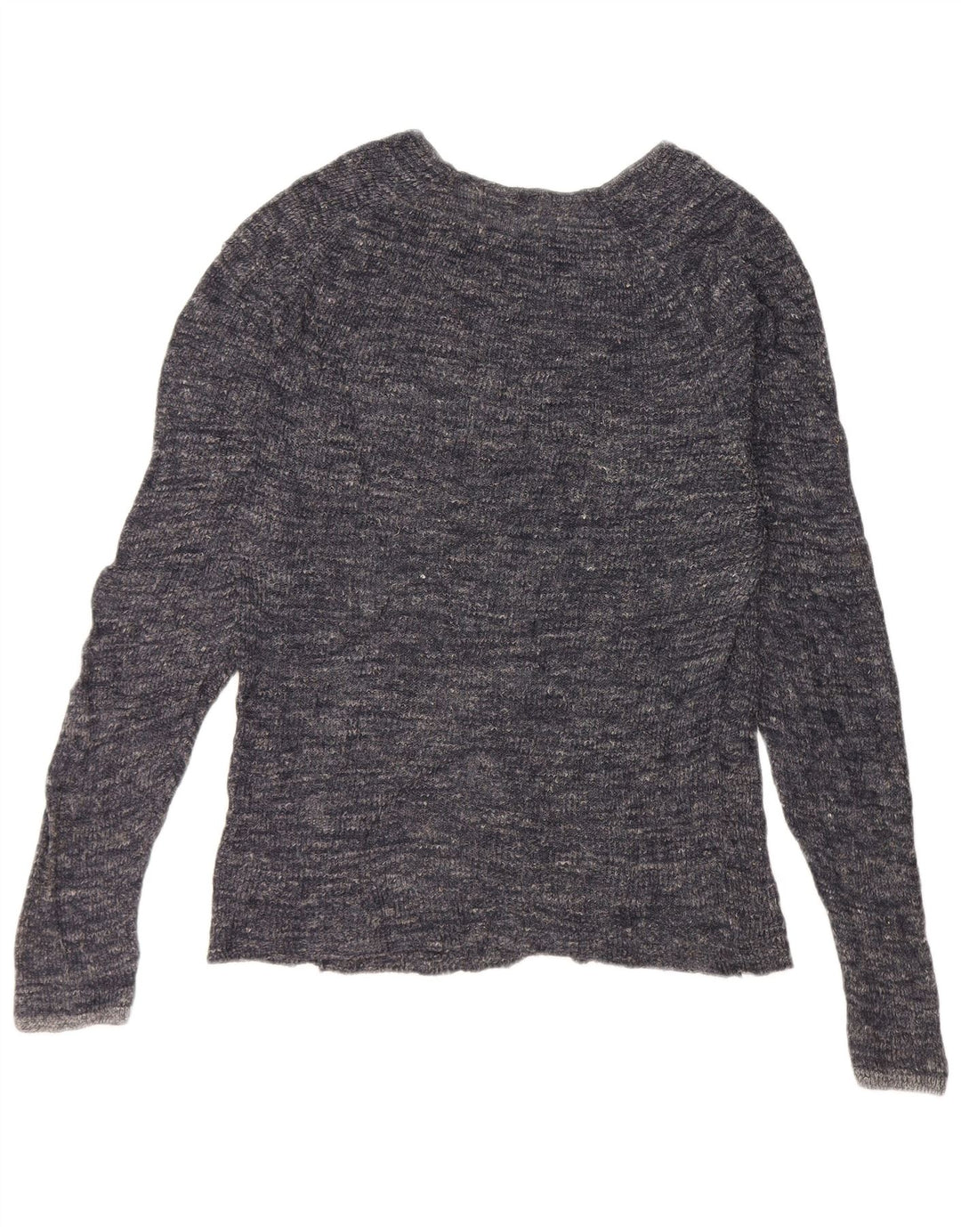 Zara Mens Crew Neck Jumper Sweater Large Navy Blue Flecked