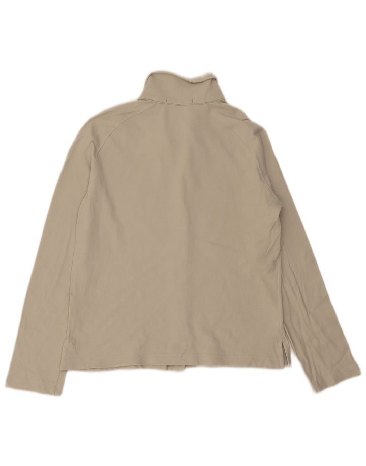 Cerruti Womens Shirt Blouse UK 14 Medium Grey Cotton