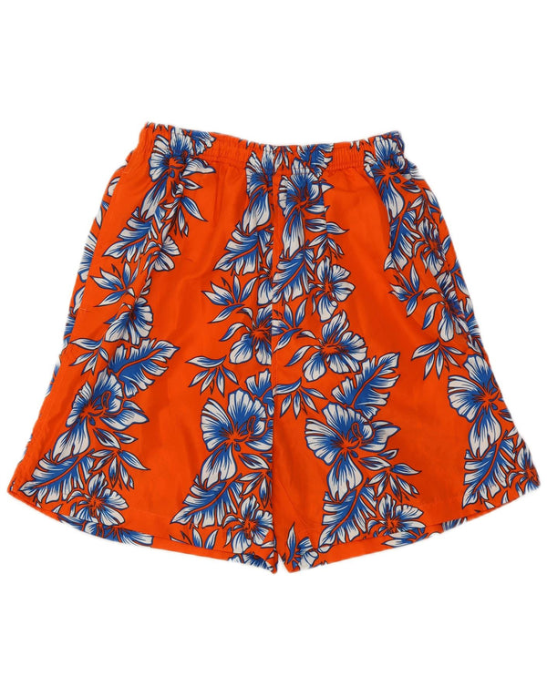TOMMY HILFIGER Mens Swimming Shorts Medium Orange Floral