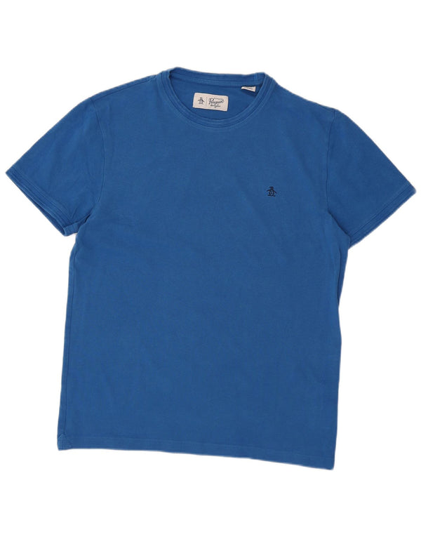 Penguin Mens T-Shirt Top XL Blue Cotton