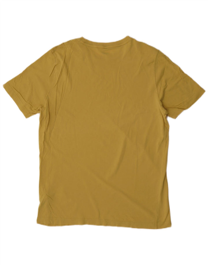 Puma Mens T-Shirt Top Medium Yellow Cotton