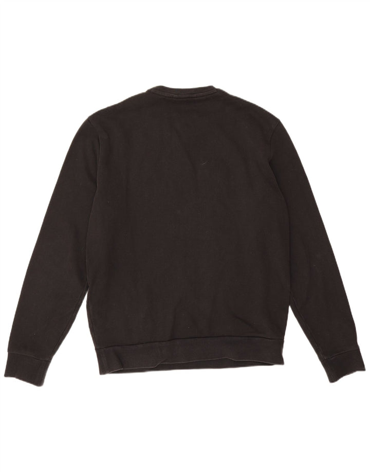 Armani Mens Graphic Sweatshirt Jumper Large Black Cotton