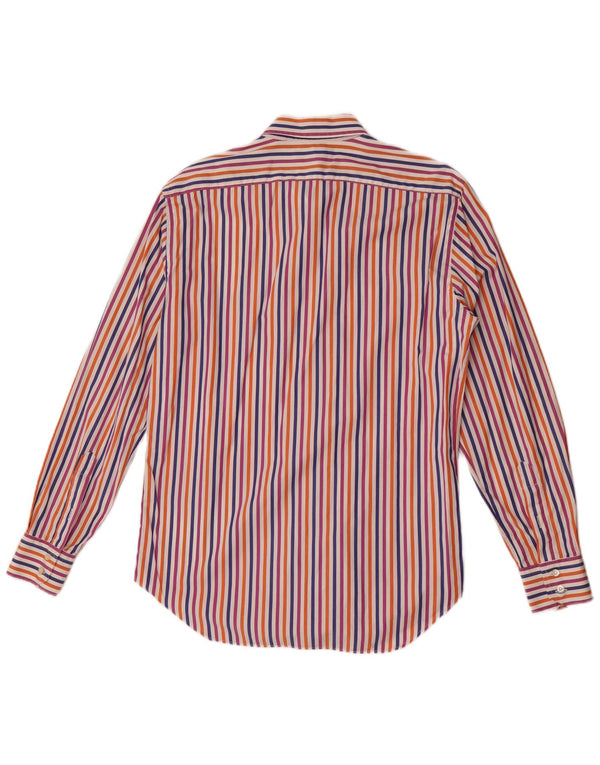 Brooksfield Mens Slim Fit Shirt Size 40 Medium Multicoloured Striped Cotton