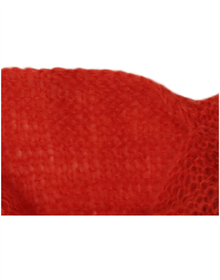 VINTAGE Womens Vest Tank Top UK 1Medium Orange