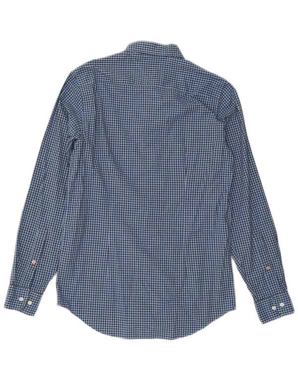 Tommy Hilfiger Mens Slim Fit Shirt Medium Blue Gingham Cotton