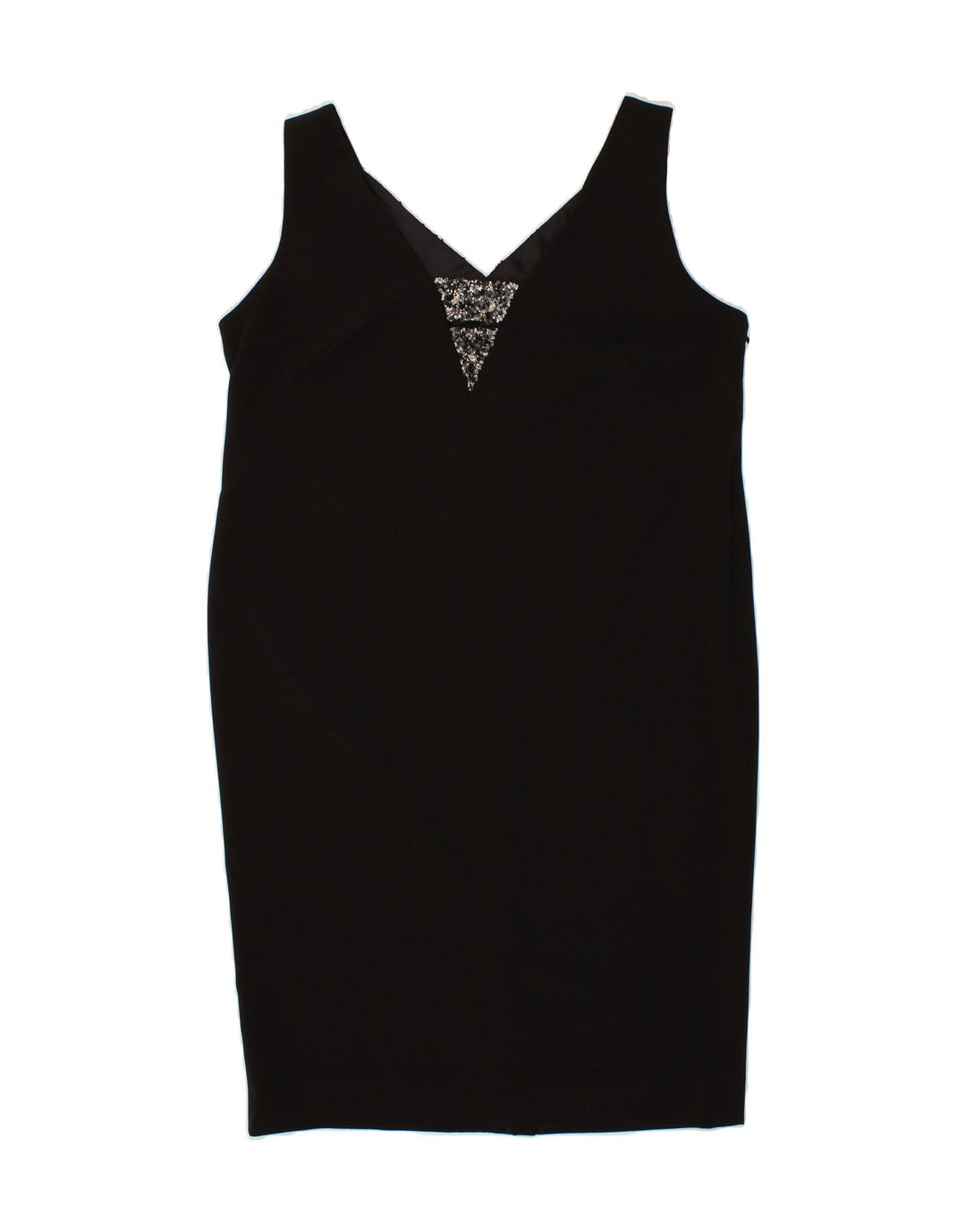 MONSOON Womens Sleeveless Shift Dress UK 14 Large Black Vintage Monsoon and Second-Hand Monsoon from Messina Hembry 