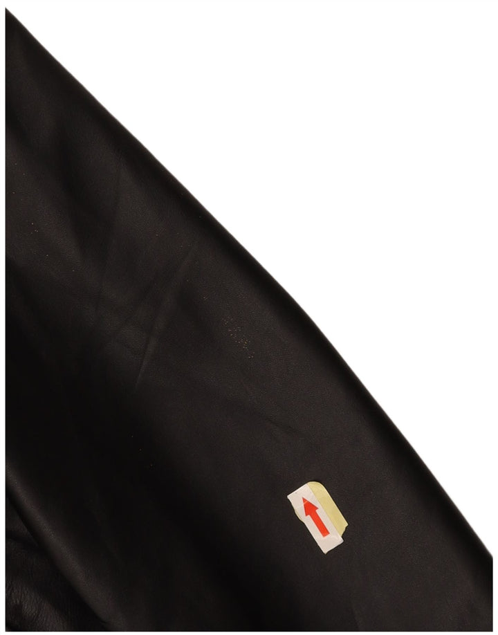 VINTAGE Mens Leather Jacket IT 50 Large Black Leather