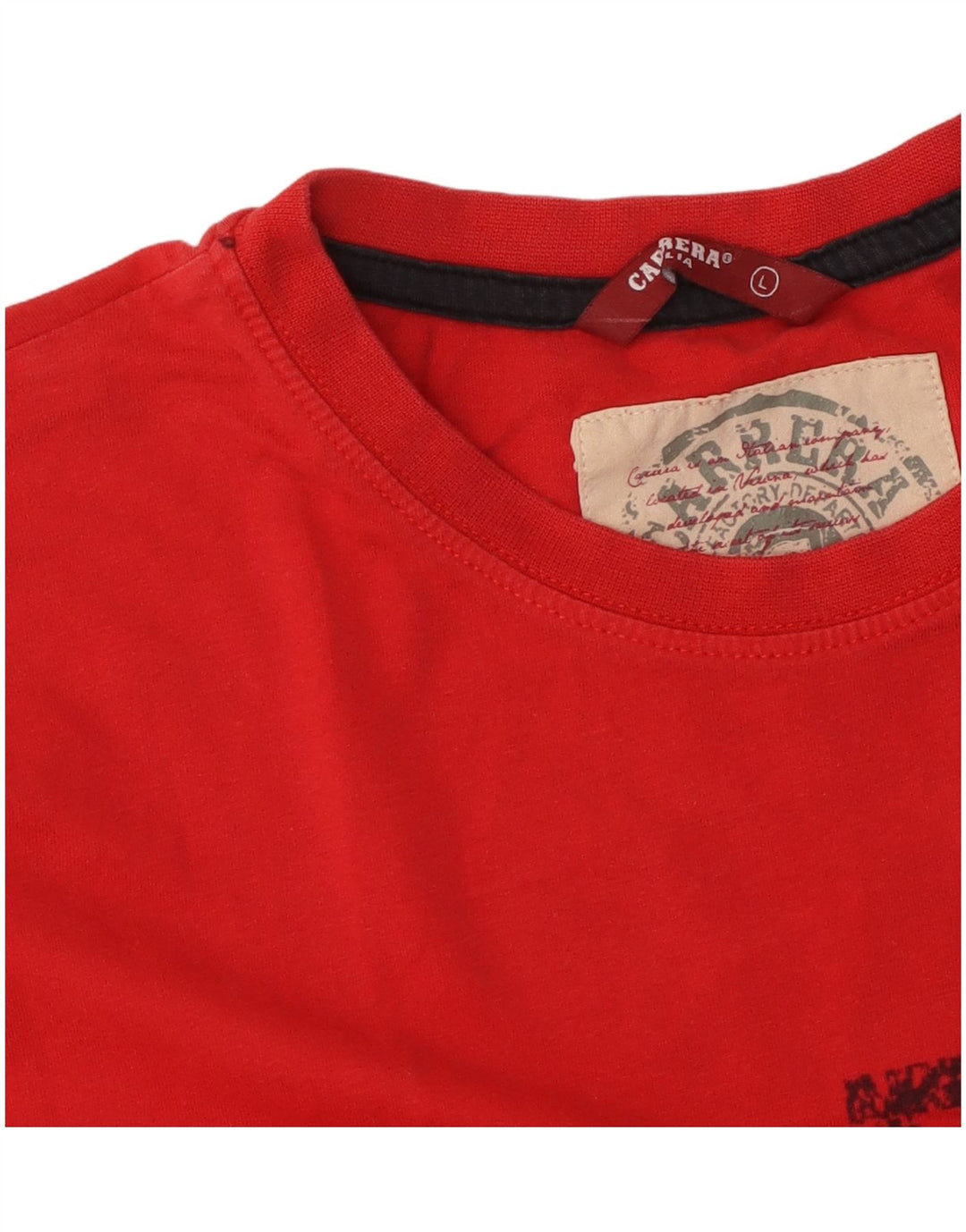 CARRERA Mens Graphic T-Shirt Top Large Red
