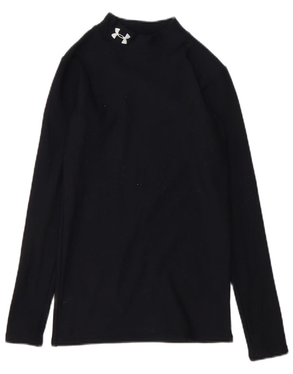 Under Armour Boys Cold Gear Top Long Sleeve 11-12 Years Large Black