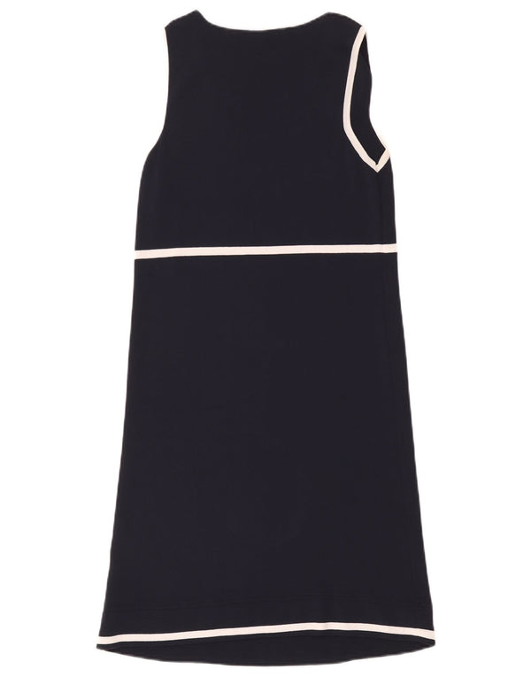 Luisa Spagnoli Womens Sleeveless Shift Dress UK 12 Medium Navy Blue