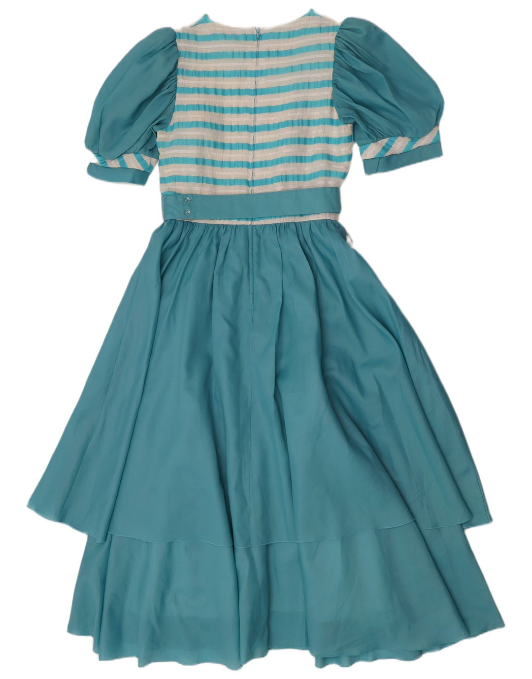 Vintage Womens Maxi Dress IT 36 XS Blue Striped Polyester