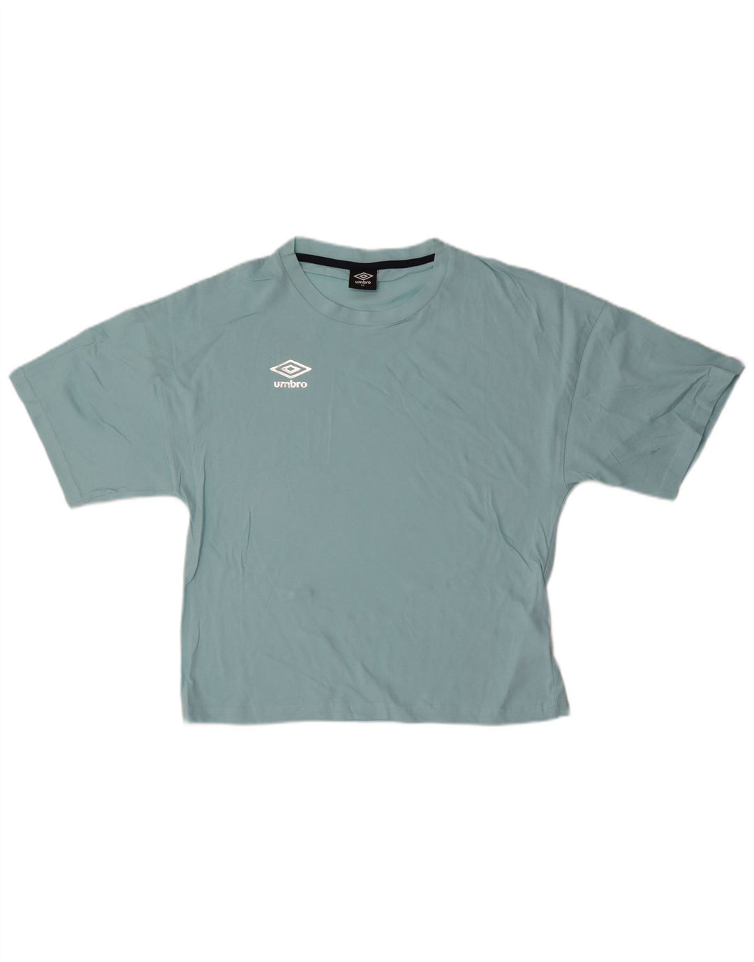 Umbro Womens T-Shirt Top UK 14 Medium Blue Cotton