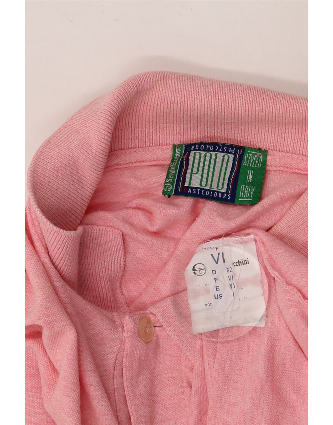 SERGIO TACCHINI Mens Long Sleeve Polo Shirt EU 52 Large Pink