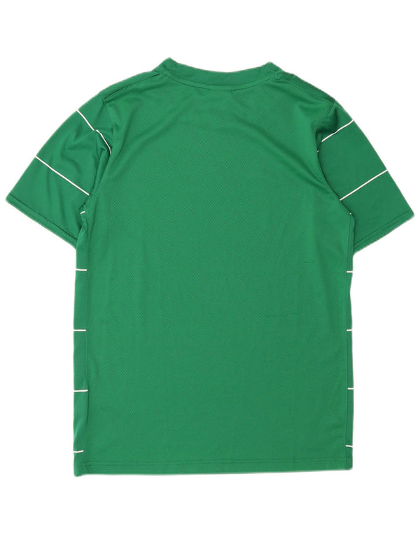 Nike Boys Graphic T-Shirt Top 12-13 Years Large Green Striped Polyester