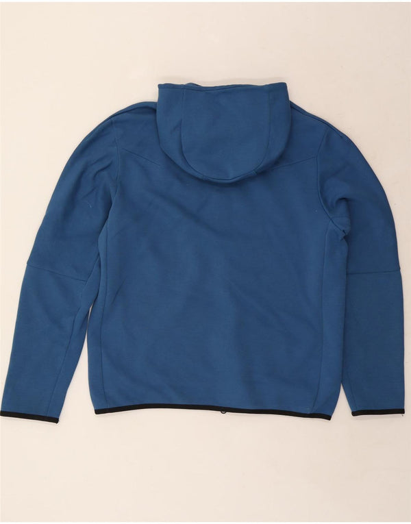Nike Mens Zip Hoodie Sweater Large Blue Striped Cotton