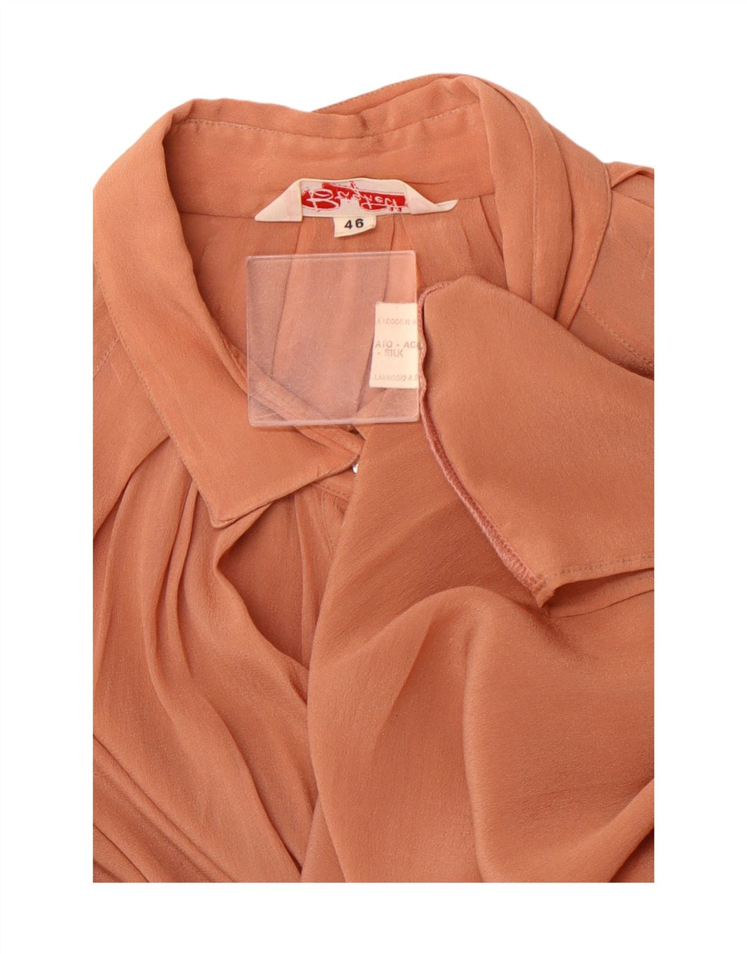 VINTAGE Womens Loose Fit Long Sleeve Shirt Blouse IT 46 Large Brown