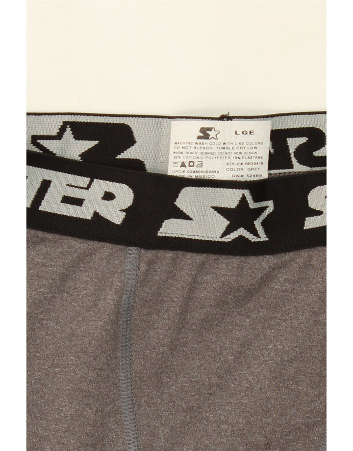 STARTER Boys Graphic Leggings 7-8 Years Large Grey Polyester Vintage Starter and Second-Hand Starter from Messina Hembry 