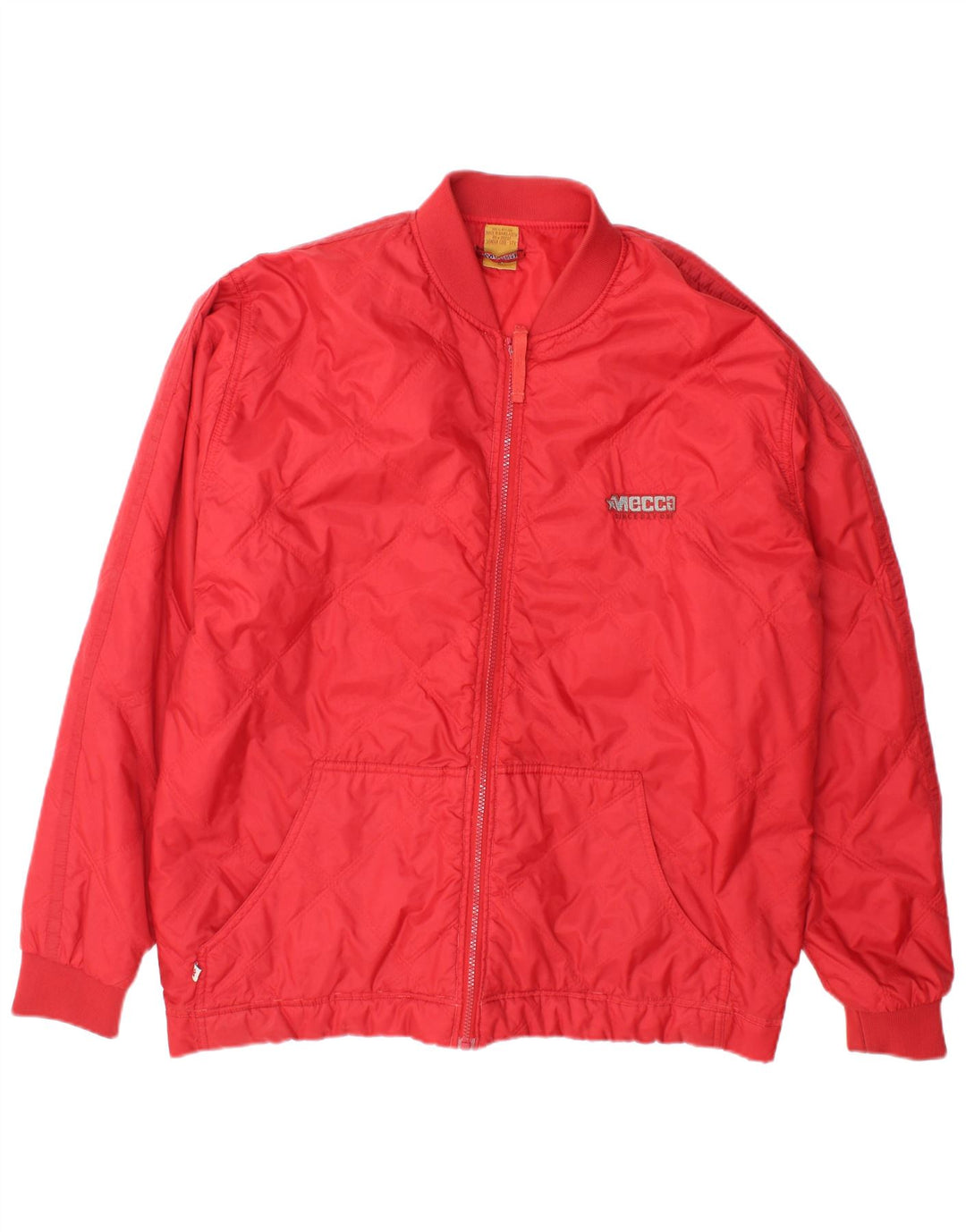 Vintage Mens Bomber Jacket UK 40 Large Red Nylon