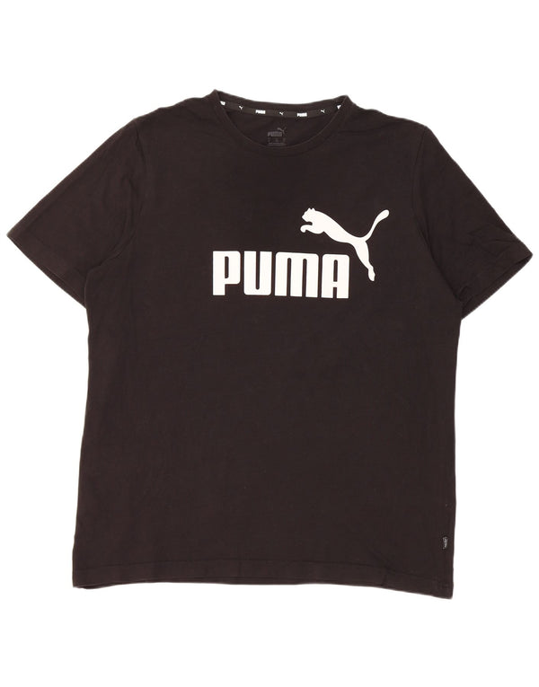 Puma Mens Graphic T-Shirt Top XL Black