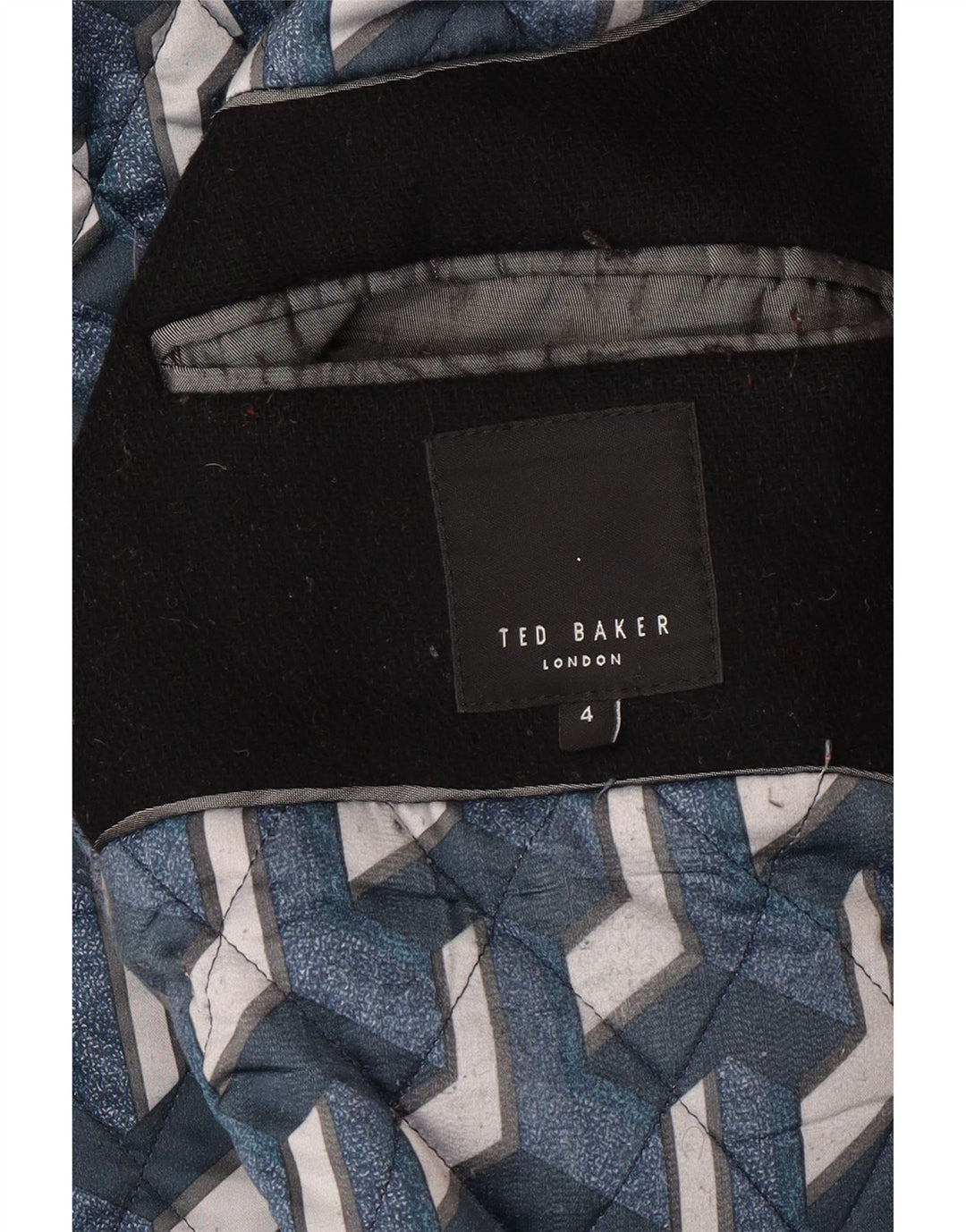 TED BAKER Mens Bomber Jacket Size 4 Large Black