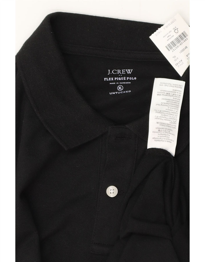 J. CREW Mens Polo Shirt XL Black Cotton