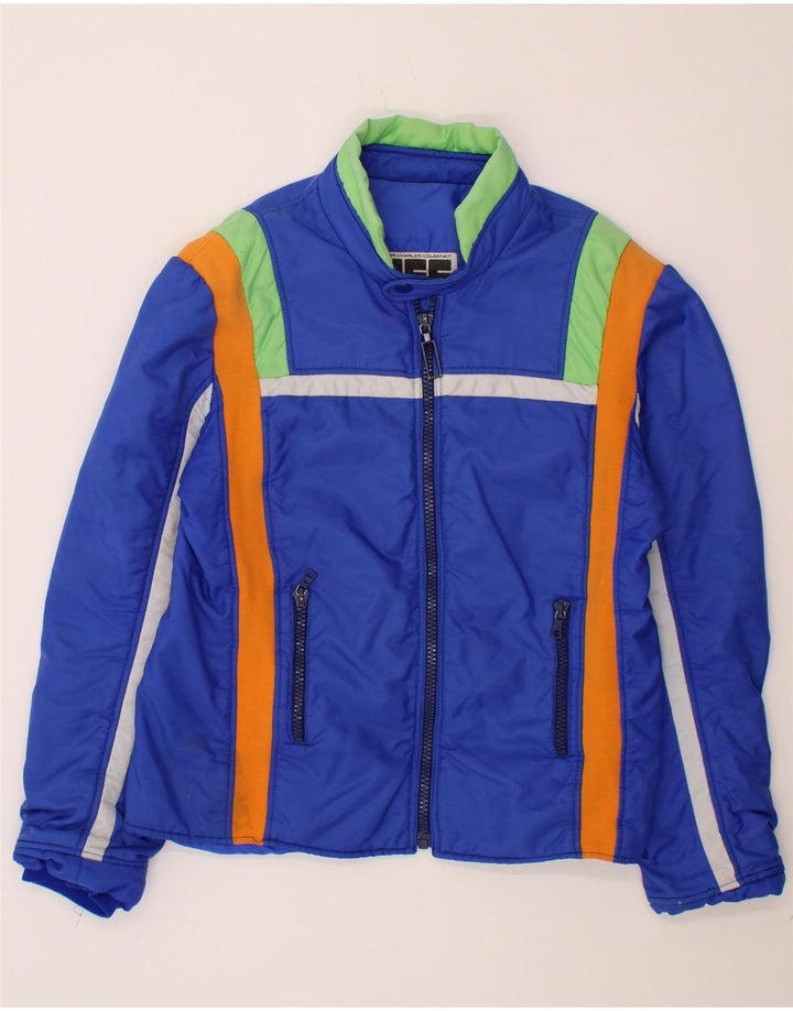 HENRI CHARLES COLSENET Womens Windbreaker Jacket IT 52 2XL Blue Vintage HENRI CHARLES COLSENET and Second-Hand HENRI CHARLES COLSENET from Messina Hembry 
