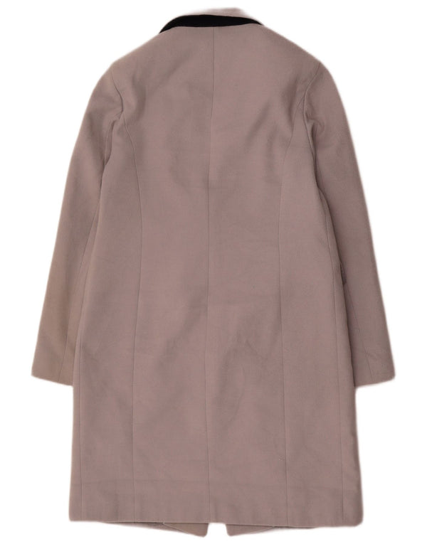 Marks & Spencer Womens Open Overcoat UK 10 Small Grey Polyester