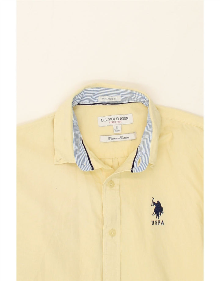 U.S. POLO ASSN. Mens Tailored Fit Shirt Small Yellow Vintage U.S. Polo Assn. and Second-Hand U.S. Polo Assn. from Messina Hembry 