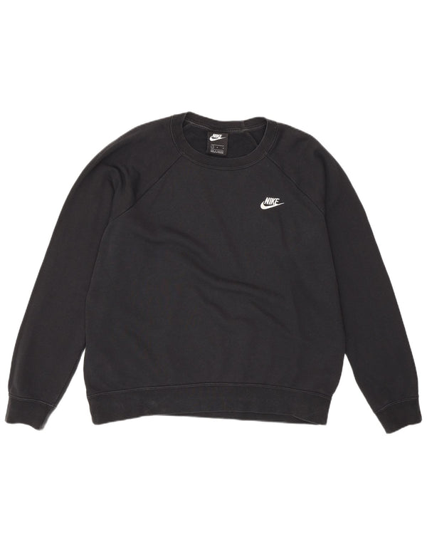 Nike Mens Sweatshirt Jumper Large Black Cotton