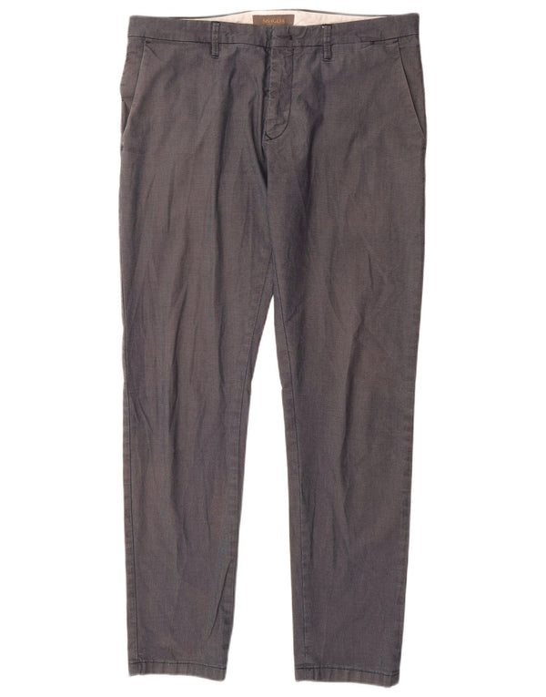 SIVIGLIA Mens Straight Chino Trousers W35 L32 Navy Blue Cotton