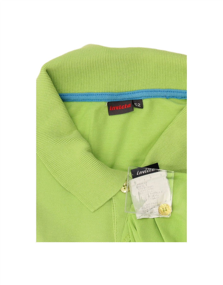 INVICTA Mens Polo Shirt IT 52 Large Green Cotton