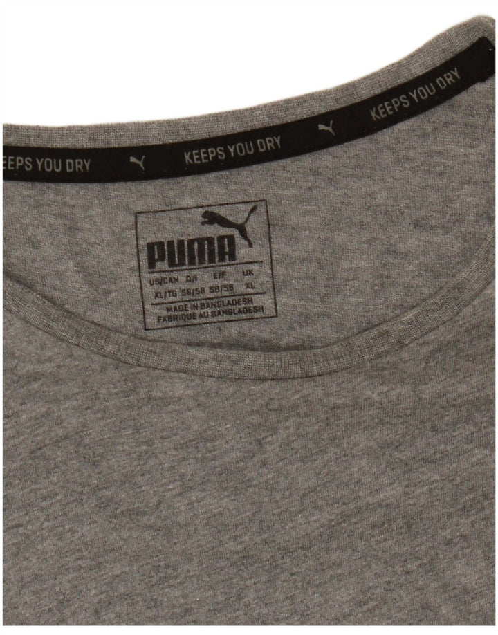 Puma Mens Graphic T-Shirt Top XL Grey
