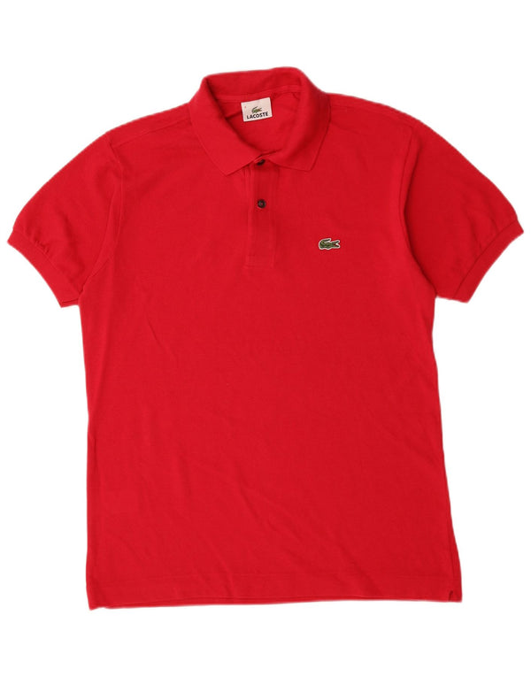 Lacoste Mens Polo Shirt Size 4 Medium Red Cotton