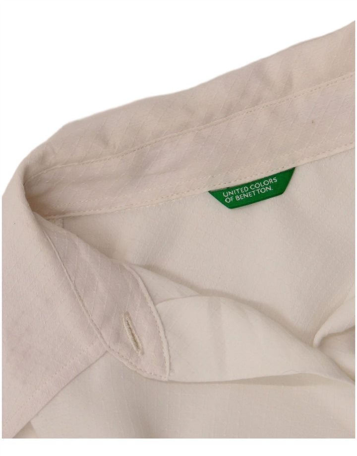Benetton Womens Shirt UK 12 Medium White
