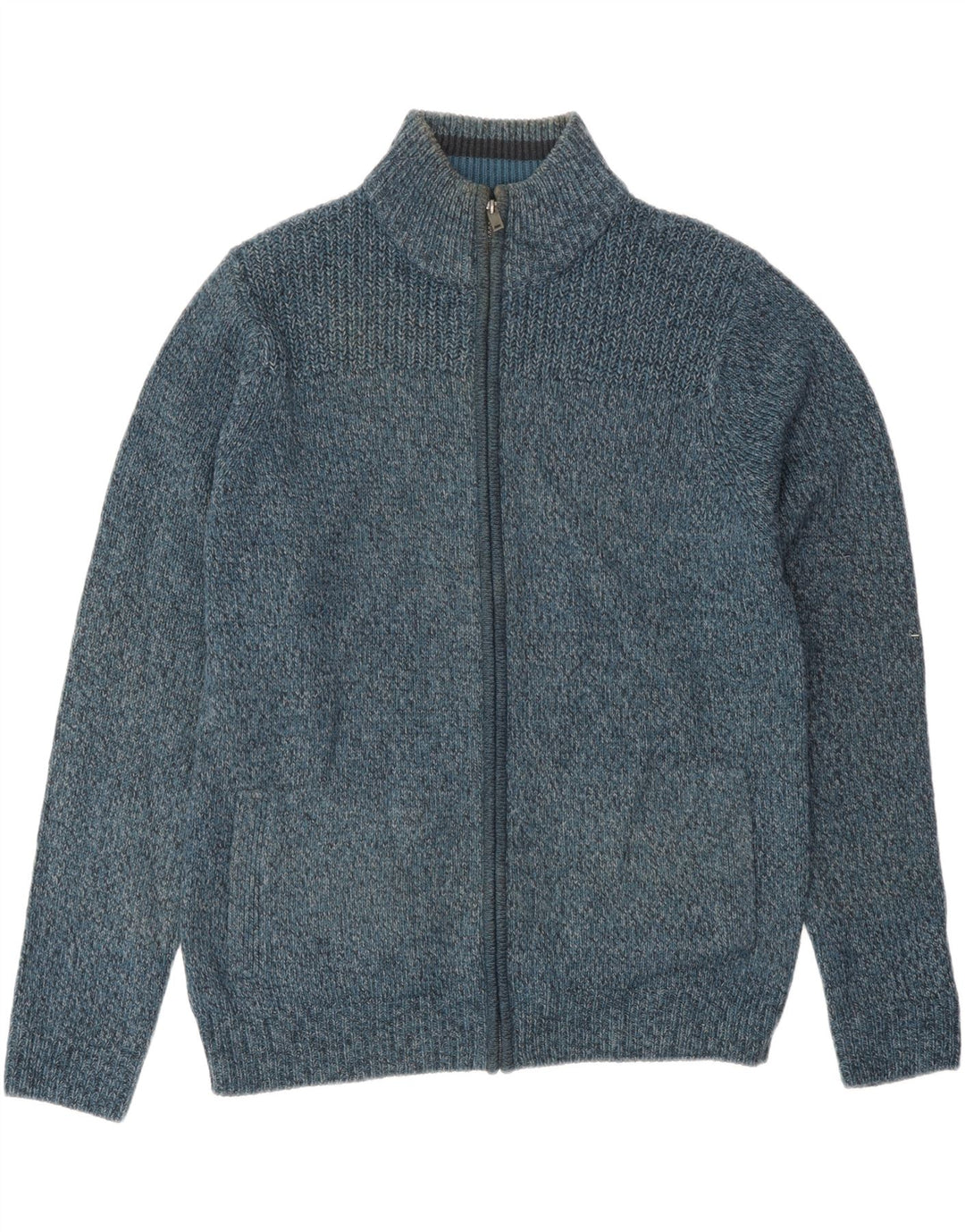 Marks & Spencer Mens Regular Fit Cardigan Sweater Medium Blue Acrylic