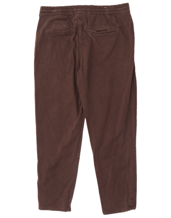 Zara Mens Tapered Chino Trousers Large W32 L27 Brown Cotton
