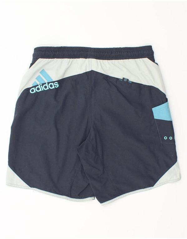 Adidas Mens Swimming Shorts Small  Navy Blue Colourblock Polyamide