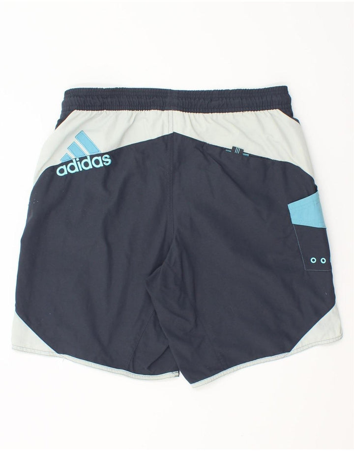 Adidas Mens Swimming Shorts Small  Navy Blue Colourblock Polyamide