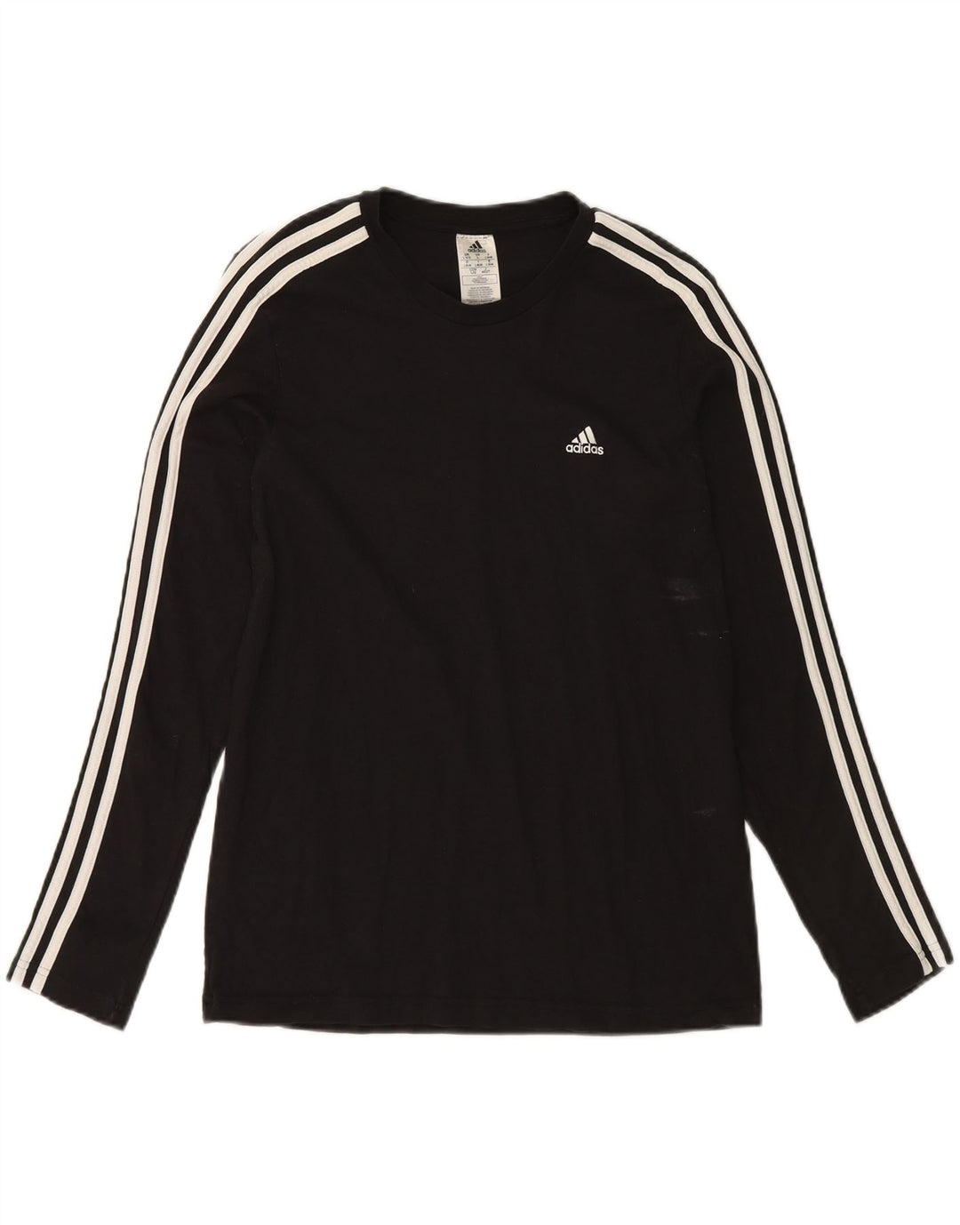 ADIDAS Womens Top Long Sleeve UK 16/18 Large Black Cotton
