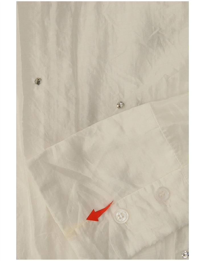 ZARA Womens Oversized Shirt Blouse UK 6 XS White