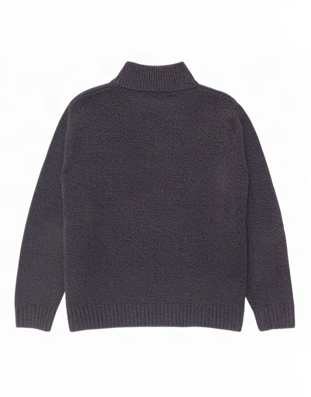 Marks & Spencer Mens Button Neck Jumper Sweater Large Navy Blue Flecked