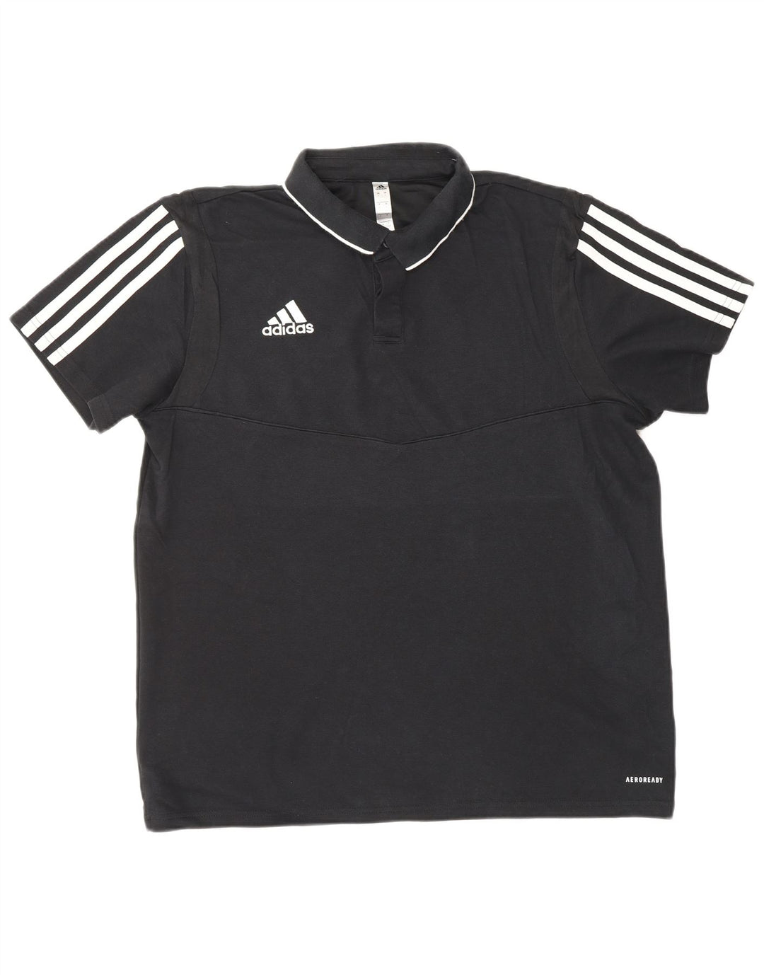ADIDAS Mens Aeroready Polo Shirt Large Black Cotton